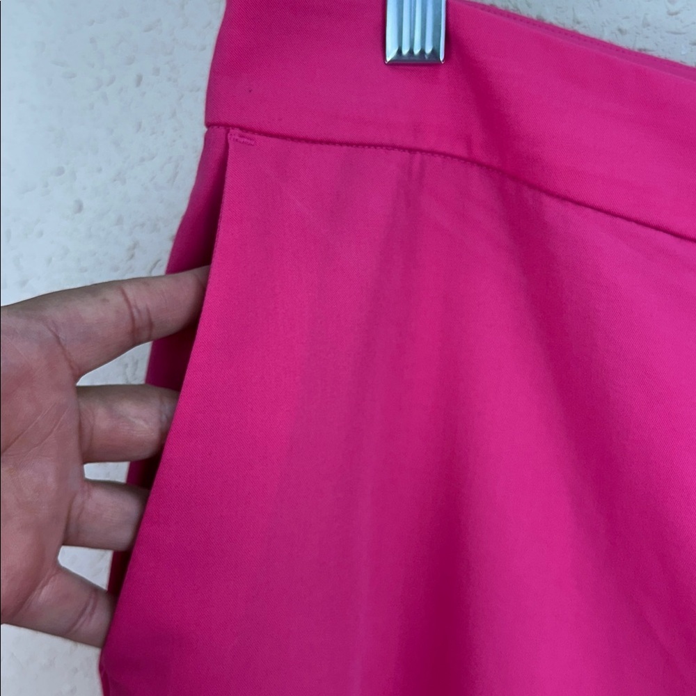 Eloquii Pink and Brown Straight-Leg Colorblock Pants size 14 - Picture 4 of 9